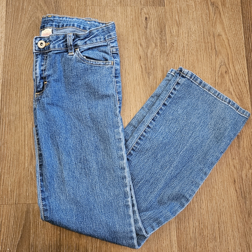 Girl's Size 10 Faded Glory Blue Jeans Medium Blue Color - Picture 1 of 11